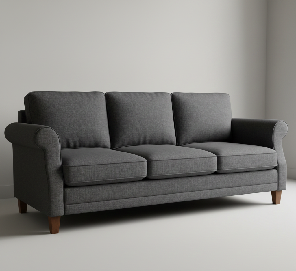 restauración sofás Zaragoza - sofá de tres plazas restaurado artesanalmente